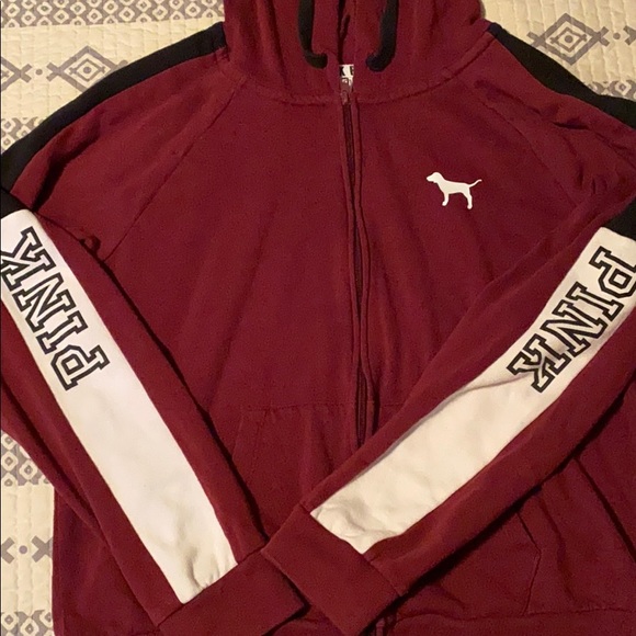 A maroon “PINK” jacket - Picture 2 of 3
